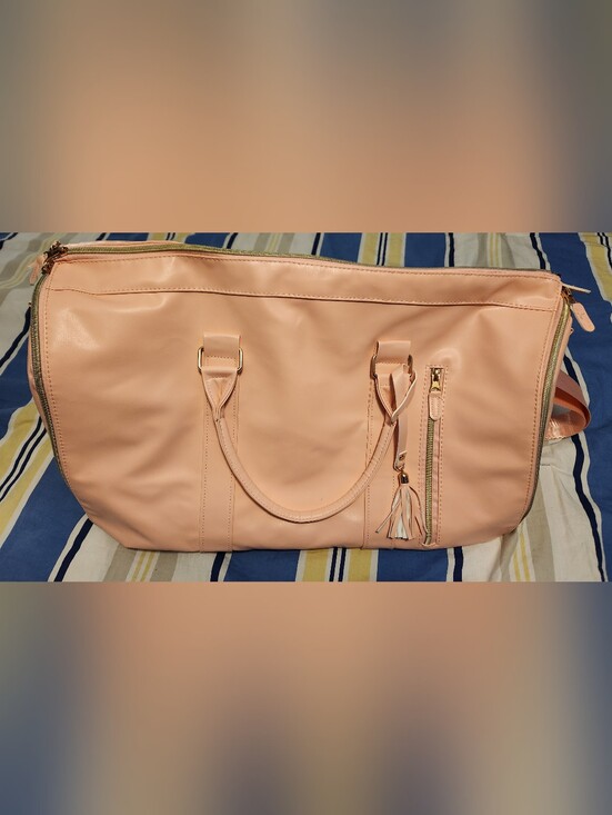 None Handbags - Garment Bags for Travel, Convertible Carry On Garment Duffle Bag for Women, Pink